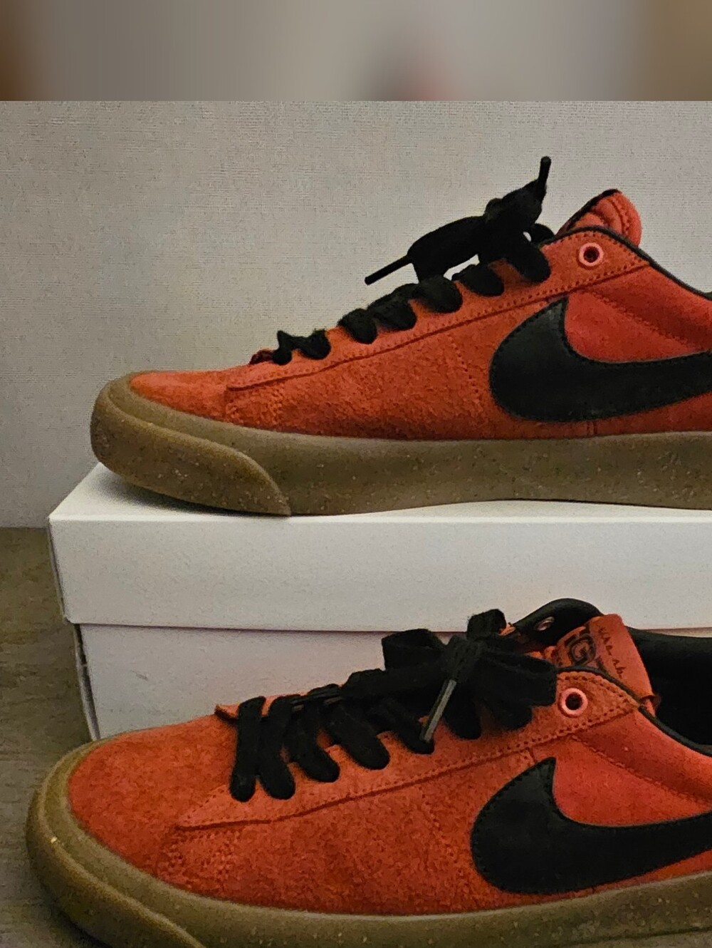 NIKE SB ZOOM BLAZER LOW PRO GT CINNABAR RED-BLACK SZ 10